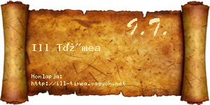 Ill Tímea névjegykártya